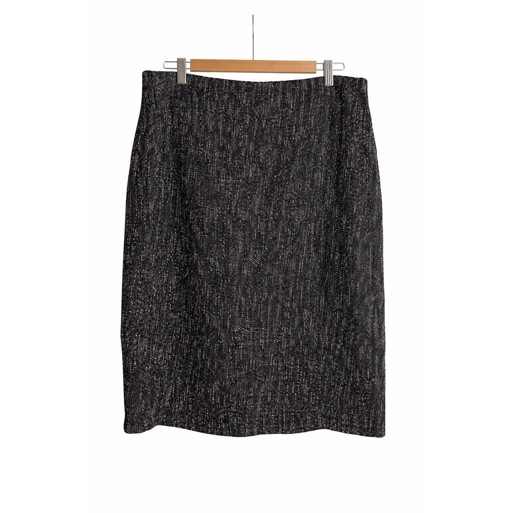 Vintage Talbots Charcoal Tweed Skirt Size 16 Dark Academia Old Money Workwear